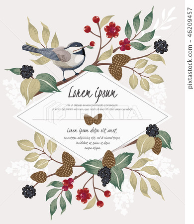 Vector illustration of a frame for Christmas Vector illustration of a frame for Christmas 46209457