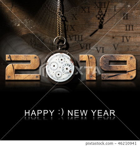 Happy New Year 2019 - Old Pocket Watch 46210941