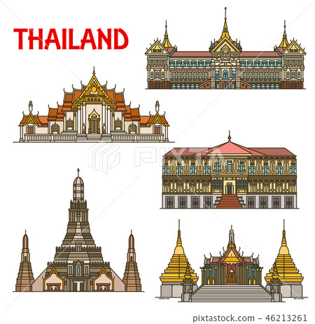 Thai travel landmark of Bangkok architecture Thai travel landmark of Bangkok architecture 46213261