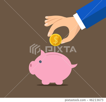 Piggy bank concept for safe investment 46213673