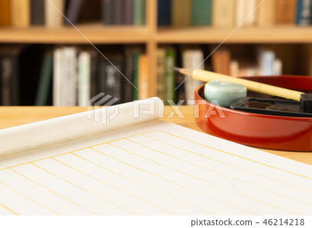 Letter notepaper bookshelf writing brush autograph greeting card Letter notepaper bookshelf writing brush autograph greeting card 46214218
