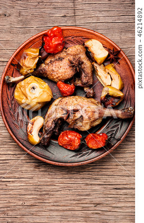 Baked duck leg 46214892