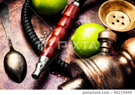 Turkish hookah with aroma lime 46214949