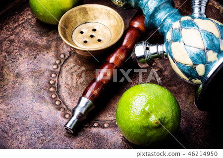 Turkish hookah with aroma lime 46214950
