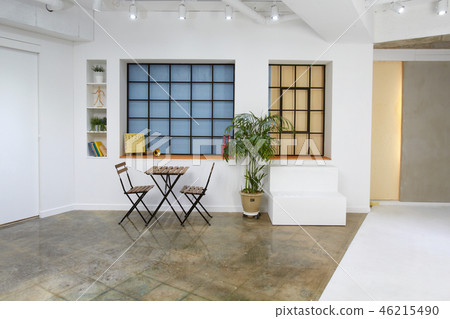 Large indoor living room and interior Large indoor living room and interior 46215490