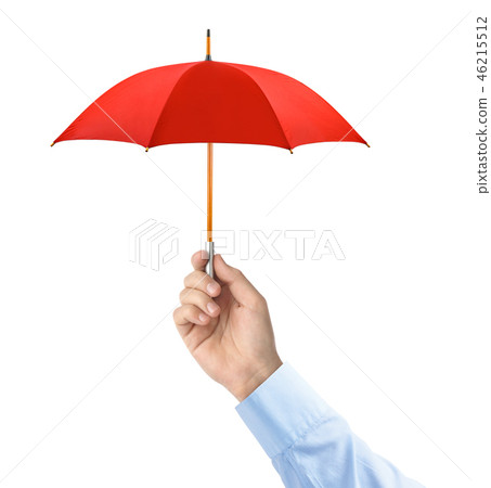 Hand with small umbrella Hand with small umbrella 46215512