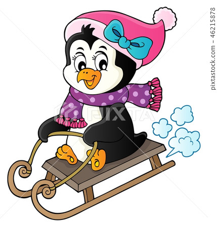 Sledging penguin theme image 4 46215878