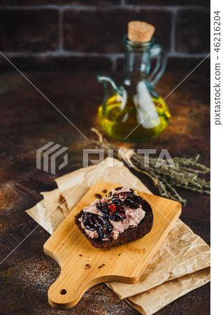 Homemade duck liver patee with dried plums Homemade duck liver patee with dried plums 46216204