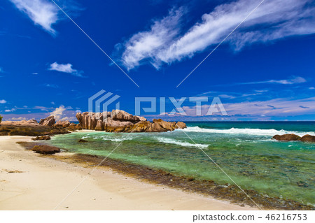 Tropical beach at Seychelles 46216753