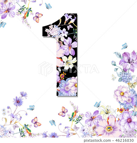 Beautiful flower, peony flower, chrysanthemum flower, wild flower, flower Japanese number Beautiful flower, peony flower, chrysanthemum flower, wild flower, flower Japanese number 46216830