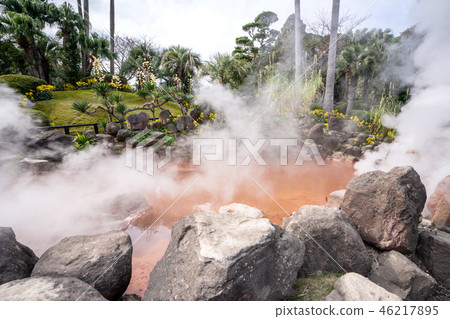 日本 溫泉 海地獄 蒸氣 周邊 觀光 景點 温泉 国指定名勝 umi jigoku see hell 46217895