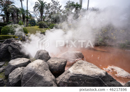 日本 溫泉 海地獄 蒸氣 周邊 觀光 景點 温泉 国指定名勝 umi jigoku see hell 46217896