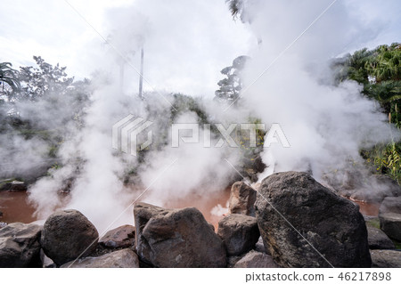 日本 溫泉 海地獄 蒸氣 周邊 觀光 景點 温泉 国指定名勝 umi jigoku see hell 46217898