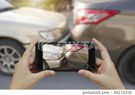 Close up hand holding smartphone and take photo Close up hand holding smartphone and take photo 46218206