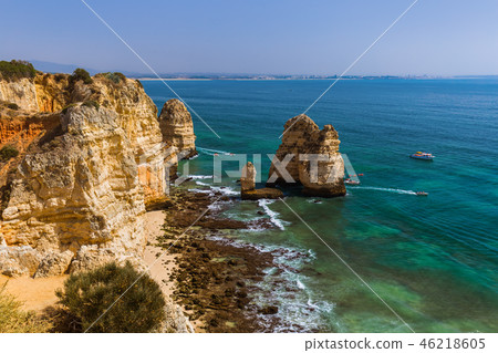 Beach near Lagos - Algarve Portugal Beach near Lagos - Algarve Portugal 46218605