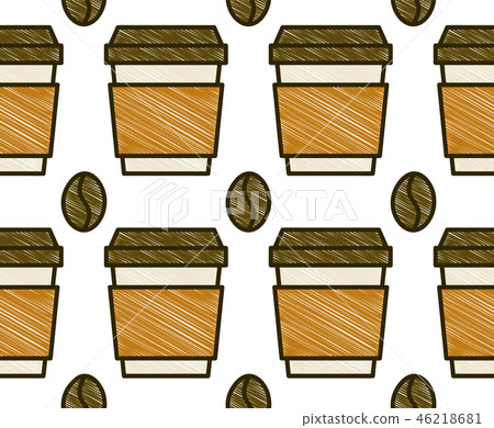 Coffee seamless pattern. Vector illustration  46218681