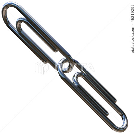 CG 3D illustration solid design clip stationery pair bond team, information metal cutout CG 3D illustration solid design clip stationery pair bond team, information metal cutout 46219295