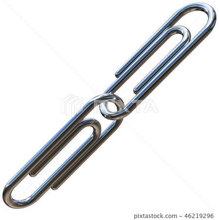 CG 3D illustration solid design clip stationery pair bond team, information metal cutout CG 3D illustration solid design clip stationery pair bond team, information metal cutout 46219296
