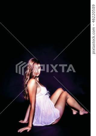 Young woman in sexy nightgown 46220589