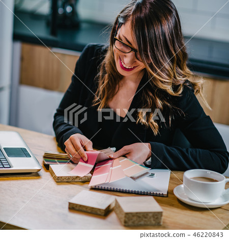 Young designer working from home Young designer working from home 46220843