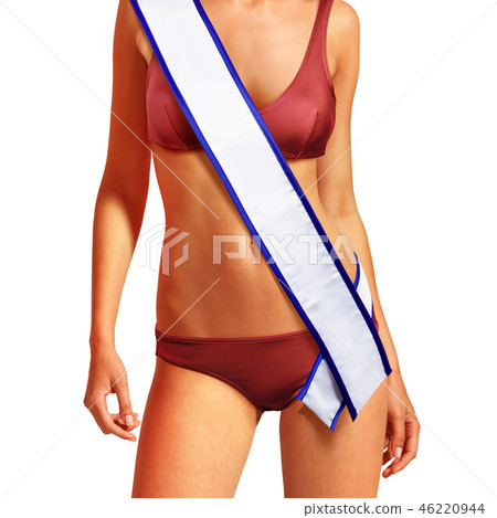 model body with tape of beauty contest model body with tape of beauty contest 46220944