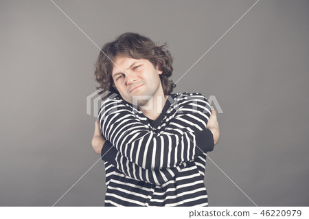 Concept of selfish feeling. Funny caucasian guy 46220979