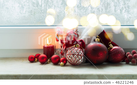 Christmas scene with burning light 46221246