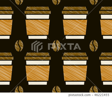 Coffee seamless pattern. Vector illustration  46221455