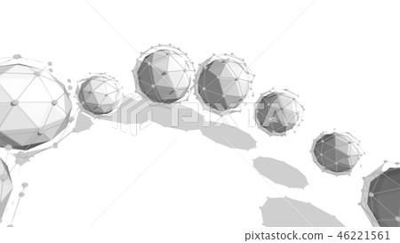 Abstract Spheres Placed in a Semi Circle Abstract Spheres Placed in a Semi Circle 46221561