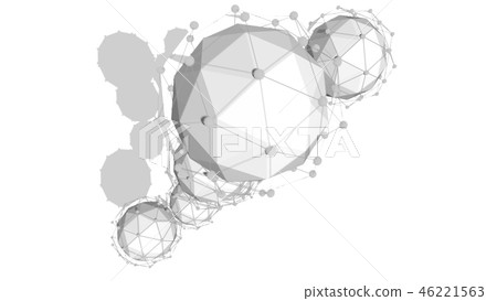 Curvy Vertical Line of Spheres With Grids 46221563