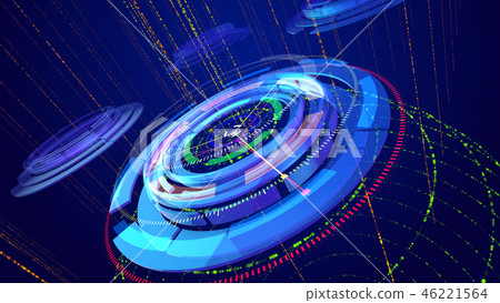 Technical multishaped rings with arrows 46221564