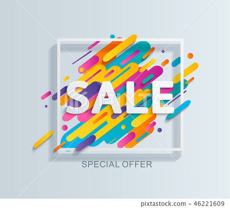Sale banner template. 46221609