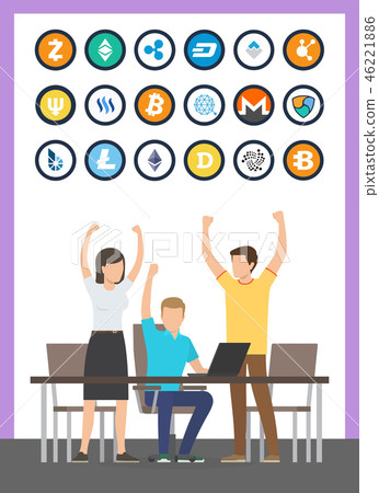 Bitcoin Successful Start Up of Currency Vector 46221886