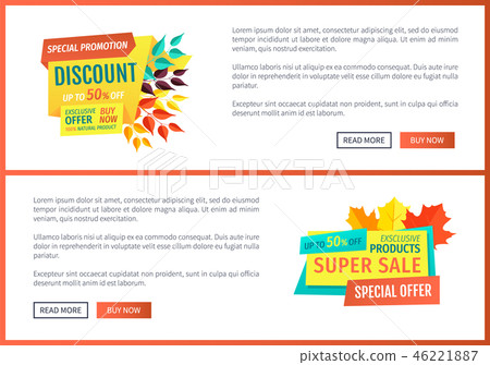 Special Discount Promotion Set Vector Illustration 46221887