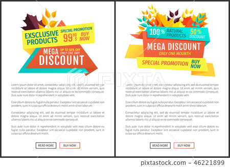 Mega Discount Natural Product Vector Illustration 46221899