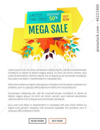 Mega Sale Offer Discount Poster Vector Illustration 46221900