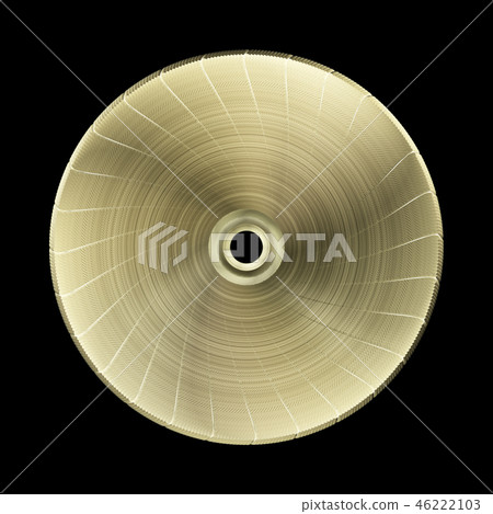 Industrial Disk With Blades Isolated On Black  46222103