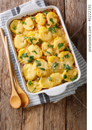 Bavarian sauerkraut casserole with potatoes, bacon 46222191