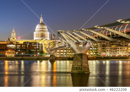 St paul cathedral with millennium bridge 46222206