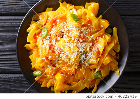 Cabbage Bhaji Spiced Goan Stir Fry with coconut 46222419