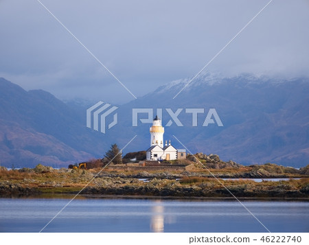 Isle Ornsay with white tower of Lighthouse; 46222740