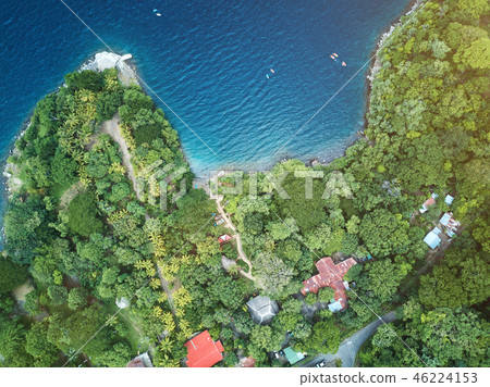 Aerial view on lagoon shore 46224153