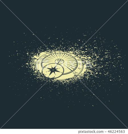 Sundial grunge background Sundial grunge background 46224563