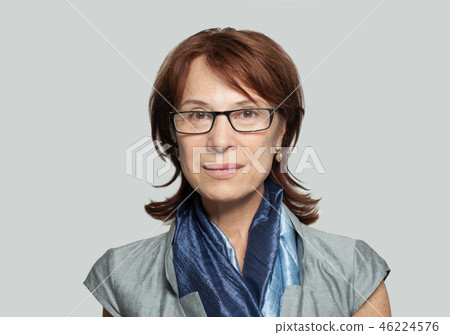 Senior woman in glasses, portrait 46224576