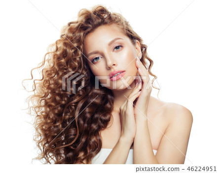 Isolated young woman with healthy skin Isolated young woman with healthy skin 46224951