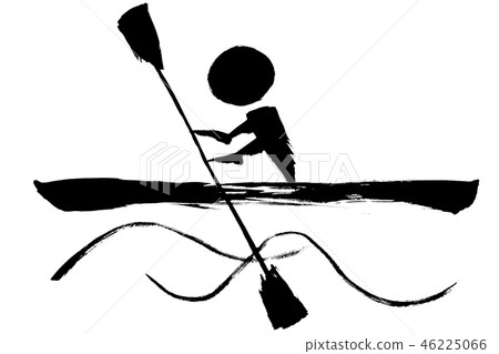 Silhouette of a canoe competition Silhouette of a canoe competition 46225066