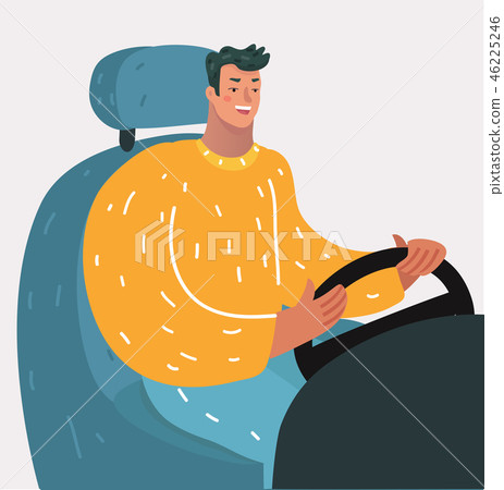 Man driving a car 46225246