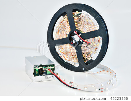 diode LED tape on coil attached to DC converter 46225366
