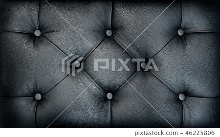 Couch-type screed. Retro dark chesterfield style quilted upholstery backdrop close up. Black Couch-type screed. Retro dark chesterfield style quilted upholstery backdrop close up. Black 46225806