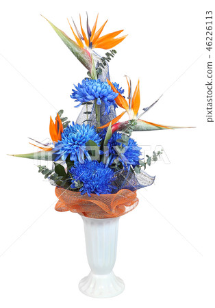 Floral Arrangements included deep blue chrysanthem 46226113